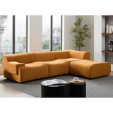 WKS8W Orange, durable fabric, 4 sectional sofa, high density sponge and solid wood frame P-W2085S00025