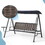 Steel 3-seater Swing Porch Swing with Canopy W2089135477