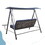 Steel 3-seater Swing Porch Swing with Canopy W2089135477