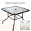 Outdoor Patio Dining Set for 4 People, Metal Patio Furniture Table and Chair Set with Umbrella, Black W2089135482