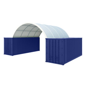Shipping Container Canopy Shelter 20'x20',15oz PVC W2089137131