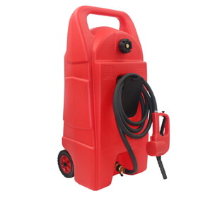 15 Gallon Gas Caddy with Wheels, Fuel Transfer Tank Gasoline Diesel Can,Fuel Storage Tank for Automobiles ATV Car Mowers Tractors Boat Motorcycle(Red) W2089P198295