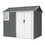 8x6 ft Metal Outdoor Storage Shed with Window, Floor Base, Air Vents and Double Hinged Door W2089S00015