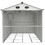 8x6 ft Metal Outdoor Storage Shed with Window, Floor Base, Air Vents and Double Hinged Door W2089S00015