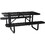 72" Expanded Metal Rectangular Picnic Table, Black W2089S00016