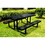 72" Expanded Metal Rectangular Picnic Table, Black W2089S00016