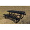 72" Expanded Metal Rectangular Picnic Table, Black W2089S00016