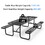 96" Expanded Metal Rectangular Picnic Table, Black W2089S00018