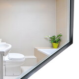 Glossy Black Bathroom Mirrors for Wall 48x30inch Wall Mounted Hanging Plates Mirror Farmhouse Mirror Metal Framed Rectangular Mirror, Decorative Square Corner Mirror(Horizontal & Vertical)