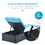 Outdoor Patio Chaise Lounge Chair,Lying in bed with PE Rattan and Steel Frame,PE Wickers,Pool Recliners with Elegant Reclining Adjustable Backrest and Removable Cushions Sets of 3(Brown+Blue)