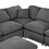 Oversized Modular Sectional Sofa, Chenille U-Shaped Couch with Chaise/Ottoman, 7 Seater Living Room Furniture Sets W2100S00007