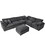 Oversized Modular Sectional Sofa, Chenille U-Shaped Couch with Chaise/Ottoman, 7 Seater Living Room Furniture Sets W2100S00007