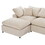 U-shaped Sofa Couch with Console Beige