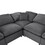 U-shaped Sofa Couch with Console Grey