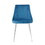 simple velvet blue dining chair home bedroom stool back dressing chair student desk chair chrome metal legs(set of 4) W210112667