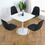 Light Grey Modern Fabric Chairs with wood-transfer Metal Leg set of 4 W210118944