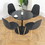Light Grey Modern Fabric Chairs with wood-transfer Metal Leg set of 4 W210118944