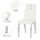 Modern simple light luxury dining chair White chair Home bedroom stool back PU electroplated chair legs (set of 2) W210122521