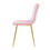 simple light luxury dining pink chair home bedroom stool back dressing chair student desk chair gold metal legs(set of 4) W210122574