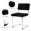 Modern simple light luxury dining chair Black chair Family bedroom stool back Dressing chair Student chair Metal legs (silver) Bow chair (set of 2) W210131941