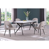 Morden Horse belly shape dining table with metal base W2101S00001