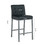 High Counter Stool Metal Legs Kitchen Restaurant Black PU Bar Chair (Set of 2) W21037596