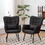 Leather Armchair, Modern Accent Chair High Back, Living Room Chairs with Metal Legs and Soft Padded, Sofa Chairs for Home Office, Bedroom, Dining Room (Grey-1pc) W2105P171823