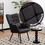 Leather Armchair, Modern Accent Chair High Back, Living Room Chairs with Metal Legs and Soft Padded, Sofa Chairs for Home Office, Bedroom, Dining Room (Grey-1pc) W2105P171823