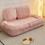 Human Dog Bed,Lazy Sofa Couch,5 Adjustable Position,sit,sleep,fold,suit to put in bedroom, living room,Space Saving Design,Pink W2108P193239