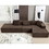 W2108S00036 Dark Brown+Polyester+Polyester+Primary Living Space+Soft