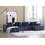 131" Modular Sectional Couch, U-shaped sofa, Chaise Lounge, Striped fabric,Upholstered 4 Seater Couch for Living Room, Bedroom, Free Combination Sofa (Corduroy), Blue