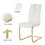Modern dining table with PU cushion seat dining chair Living Room Chair Upholstered chair with gold-plated leg leg design, kitchen, living room, bedroom, dining room side chair set of 6 W210P143670