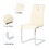 Modern Light Yellow PU dining chair living room chair upholstered chair, electroplated metal chair leg design, kitchen, living room, bedroom, dining room side chair (Set of 4) W210P179894