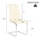 Modern Light Yellow PU dining chair living room chair upholstered chair, electroplated metal chair leg design, kitchen, living room, bedroom, dining room side chair (Set of 4) W210P179894