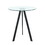 Modern Kitchen Glass dining table ROUND Tempered Glass BAR Table top,Clear BAR Table Metal Legs,BLACK legs(set of 1) W210S00055