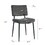 Modern grey simple velvet dining chair fabric upholstered chair Family bedroom stool back dressing, black round table set, chair black metal legs (set of 3) W210S00121