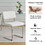 Modern simple table and chair set with a glass round table and four chairs. Transparent tempered glass table top, electroplated table legs, bow chair legs (set of 5) W210S00166