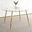 Modern and simple table with a glass round table and four chairs. Transparent tempered glass table top, gold-plated table legs, bow chair legs (set of 5) W210S00170
