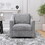 360 Degree Swivel Armchair Cotton linen skin-friendly fabric Ergonomic design Brass nail decorative armchair Living room chairs Bedroom chairs Living room chairs Black legs Suitable for indoor homes
