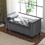Storage Bench, 44.5-inch Queen Velvet Button Bedside Bench, Entryway Living Room with Armrests, Nailhead Trim, Upholstered Bedroom Bench, Bedside Ottoman, Living Room, Entryway, Gray W2113P181620