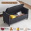 Storage Bench, 44.5-inch Queen Velvet Button Bedside Bench, Entryway Living Room with Armrests, Nailhead Trim, Upholstered Bedroom Bench, Bedside Ottoman, Living Room, Entryway, Black W2113P181621