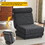 Single Sofa Chair Foldable Single Sofa Bed with Pillow,Portable Foldable Sofa Bed,Leisure Sofa Chair,Easy to Store,Made of Breathable and Wearable Linen,Dark Grey W2113P181630