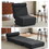 Single Sofa Chair Foldable Single Sofa Bed with Pillow,Portable Foldable Sofa Bed,Leisure Sofa Chair,Easy to Store,Made of Breathable and Wearable Linen,Dark Grey W2113P181630
