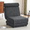 Single Sofa Chair Foldable Single Sofa Bed with Pillow,Portable Foldable Sofa Bed,Leisure Sofa Chair,Easy to Store,Made of Breathable and Wearable Linen,Dark Grey W2113P181630