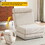 Single Sofa Chair Foldable Single Sofa Bed with Pillow,Portable Foldable Sofa Bed,Leisure Sofa Chair,Easy to Store,Made of Breathable and Wearable Linen Cream white W2113P181633