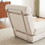 Single Sofa Chair Foldable Single Sofa Bed with Pillow,Portable Foldable Sofa Bed,Leisure Sofa Chair,Easy to Store,Made of Breathable and Wearable Linen Cream white W2113P181633