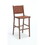 Hengming saddle leather woven bar chair with solid wood legs, suitable for living room, kitchen and other leisure areas W212106059