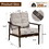 Home Accent Chair Mid-Century Modern Chair Upholstered Lounge Arm Chair with Solid Wood Frame & Soft Cushion for Living Room, Bedroom, Belcony, Taupe W2121P147499