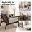 Home Accent Chair Mid-Century Modern Chair Upholstered Lounge Arm Chair with Solid Wood Frame & Soft Cushion for Living Room, Bedroom, Belcony, Taupe W2121P147499