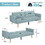 Multi-Functional Futon Sofa Bed :Tapered Wood Legs - Ideal for Small Living Rooms - Multi-Color Fabric Options - Easily Converts to Single Bed,Grey
